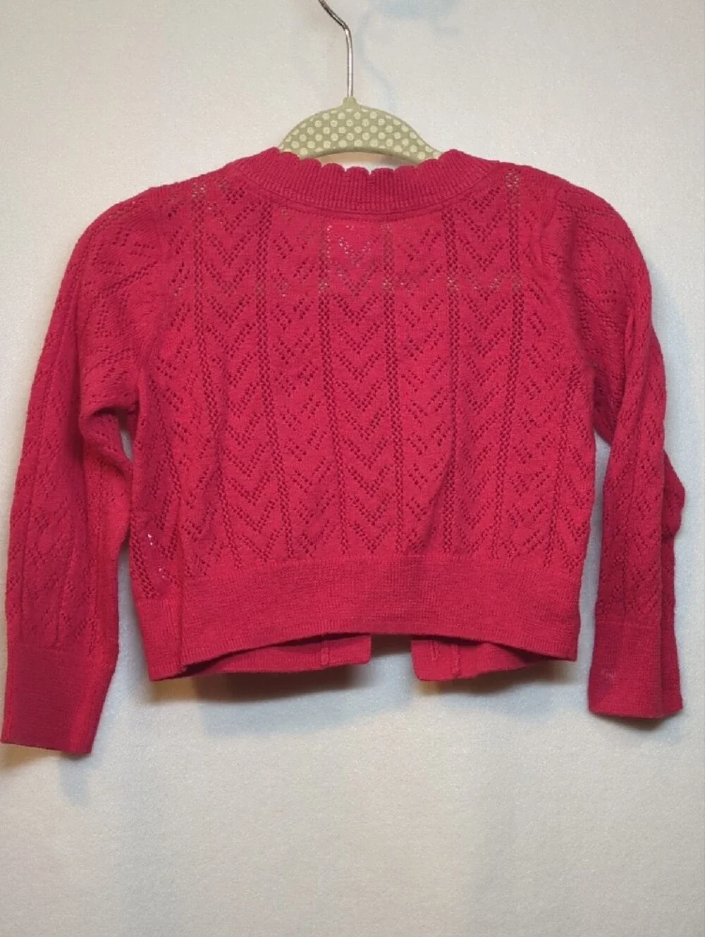 GAP Girls Red Eyelet Button Cardigan